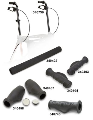 Verlängerte Schiebegriffe für Rollator TAiMA M und M GT