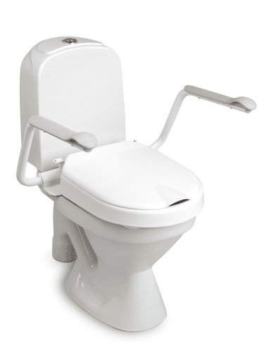 Toilettensitzerhöhung My-Loo fest mit Deckel und Armlehnen